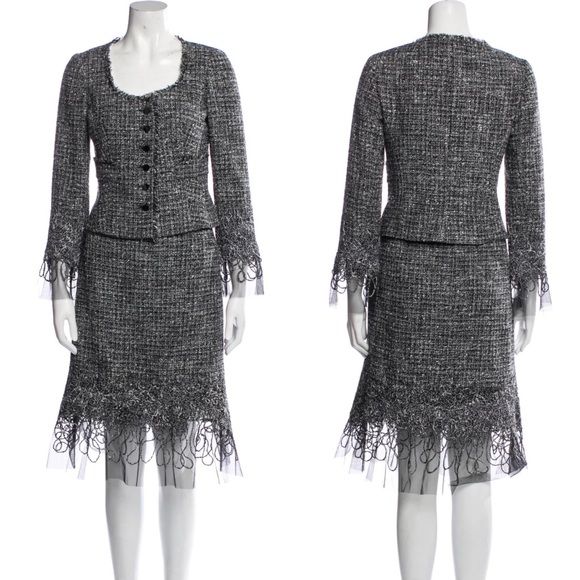 Rickie Freeman for Teri Jon Jackets & Blazers - Rickie Freeman for Teri Jon Wool Tweed Skirt Suit Size 12